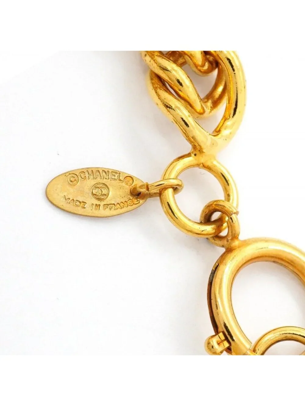 Chanel Choker Vintage CC Logo Round Necklace